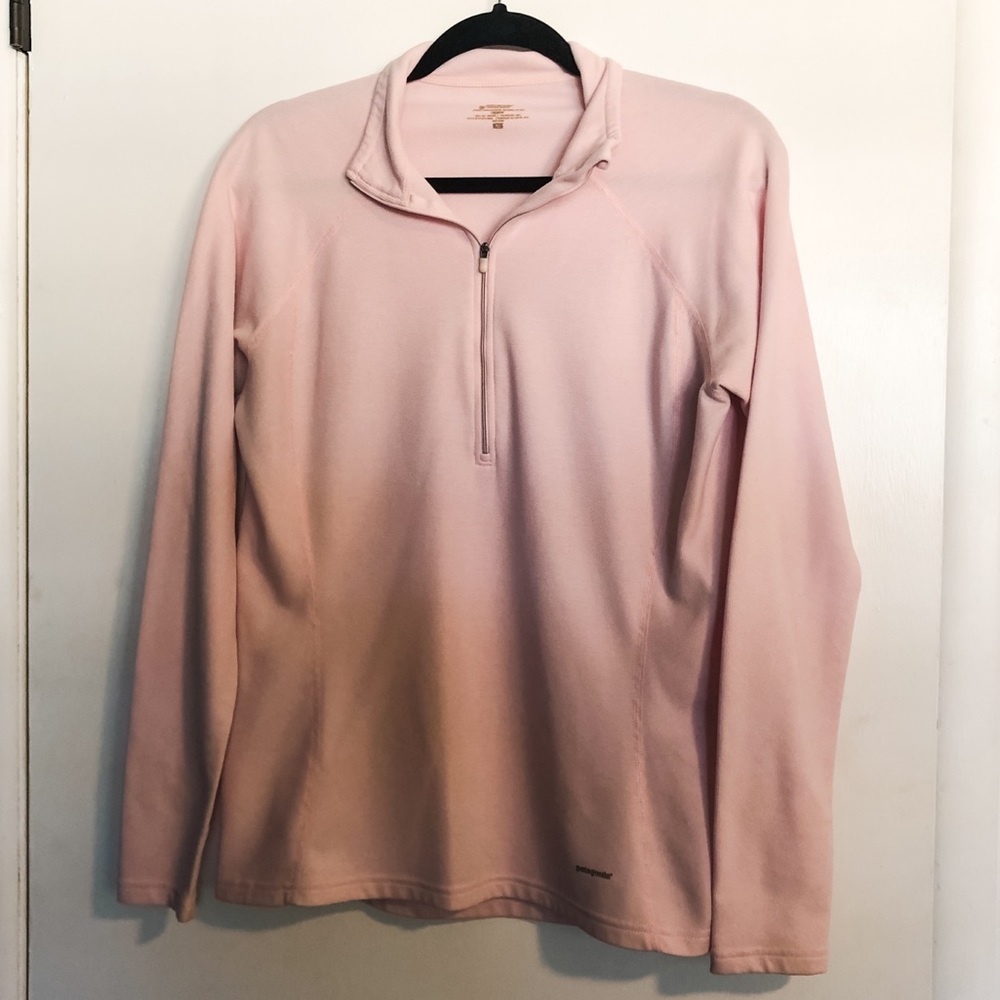 Patagonia half-zip pink base layer pullover, XL